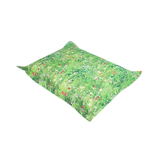 Gulvpude med naturprint, sommereng, 100 x 125 cm