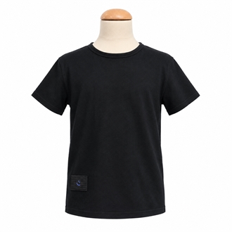 NordicHug sensorisk T-shirt med fidgetfelt – sort (10-12 år)