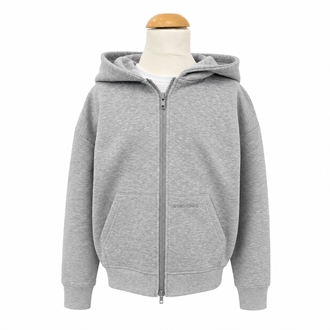 NordicHug sensorisk hoodie med lynlås – grå (10-12 år)