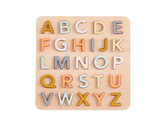 Alfabetpuslespil i træ - A-Z