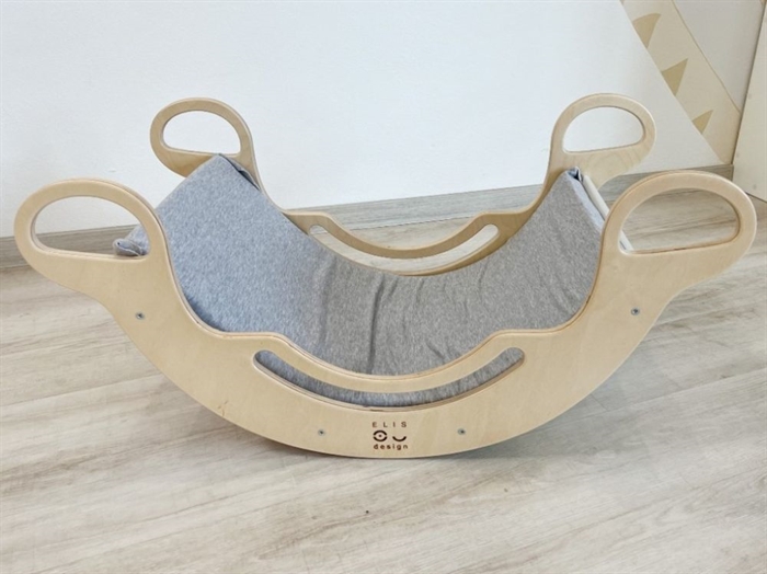 Madras med elastan til Montessori klatrebue 6-i-1 Smile – Grå