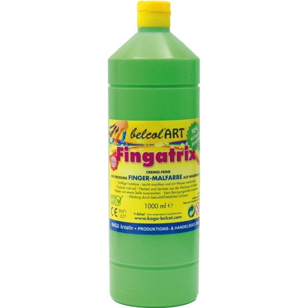 Fingermaling 1000 ml - lysegrøn