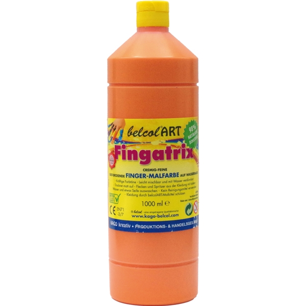 Fingermaling 1000 ml - orange