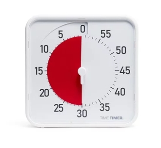 Time Timer Medium Hvid (18 x 18 cm) m. Magnet