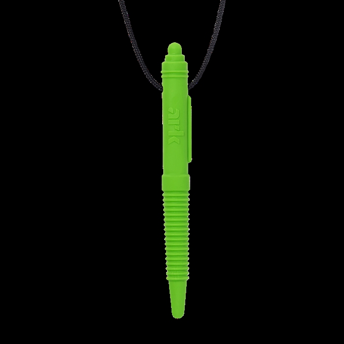 ARK Chewable Pen Necklace Ribbed - Limegrøn