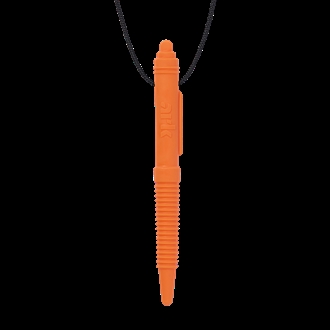ARK Chewable Pen Necklace Ribbed - Orange