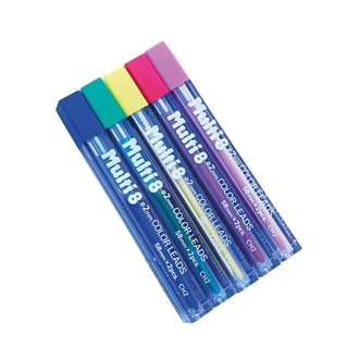 PenAgain farvet blyantsstifter - 5 farver (rød, blå, gul, grøn, lyserød)