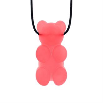 ARK Gummy Bear Chew Necklace Gennemsigtig rød