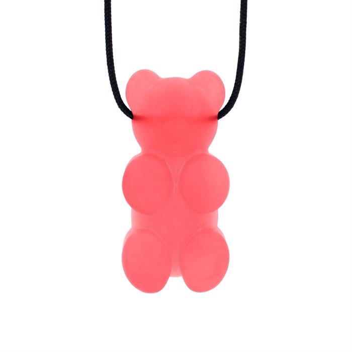 ARK Gummy Bear Chew Necklace Gennemsigtig rød