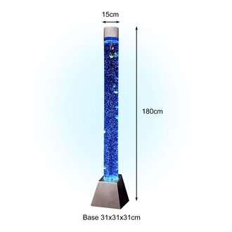 Boblerør med firkantet base - 183cm 