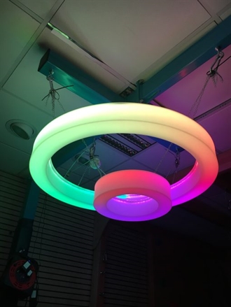 LED Farveskiftende Loft Ring: Stor - 100cm (inkluderer UK og EU adapter)