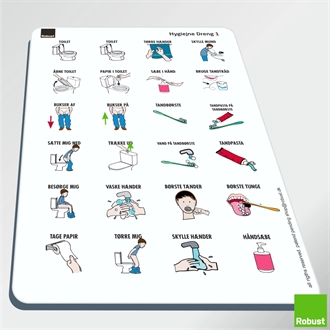 Drenge hygiejne 1 - Piktogram ark