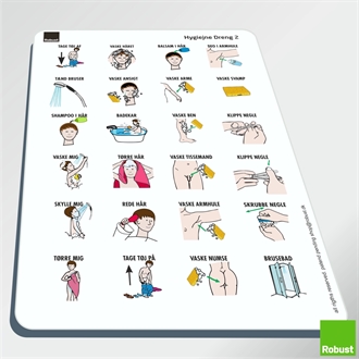 Drenge hygiejne 2 - Piktogram ark