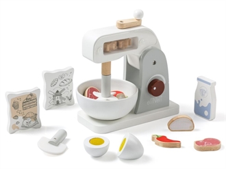 Blender med tilbehør i træ