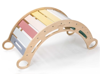 Stor Montessori klatrebue 5-i-1 – 100 cm, Pastel