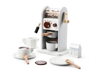 Kaffemaskine med bønner – grå