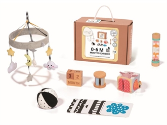 Montessori babylegesæt 0–6 måneder – Læringsboks