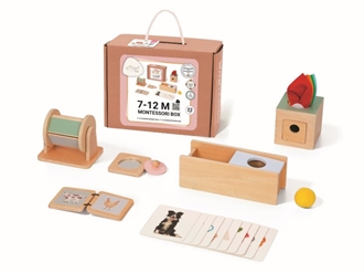 Montessori babylegesæt 7–12 måneder – Læringsboks
