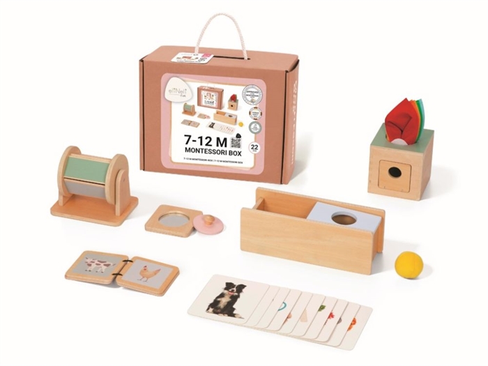 Montessori babylegesæt 7–12 måneder – Læringsboks