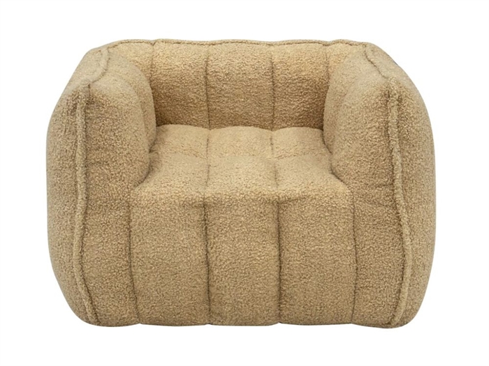 Børnelænestol - quiltet og beige