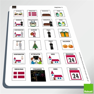 Højtider 1 - Piktogram ark