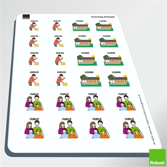 Hverdag Arbejde - Piktogram ark