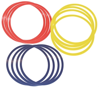 Flade ringe – sæt med 12 stk.