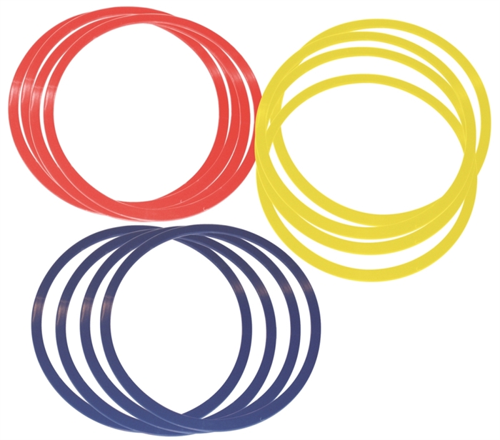 Flade ringe – sæt med 12 stk.