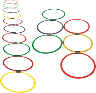 Sæt med rytmiske ringe – 20 ringe og 25 forbindelsesstykker