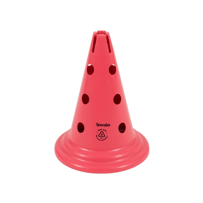 Kegle med huller – 30 cm rød