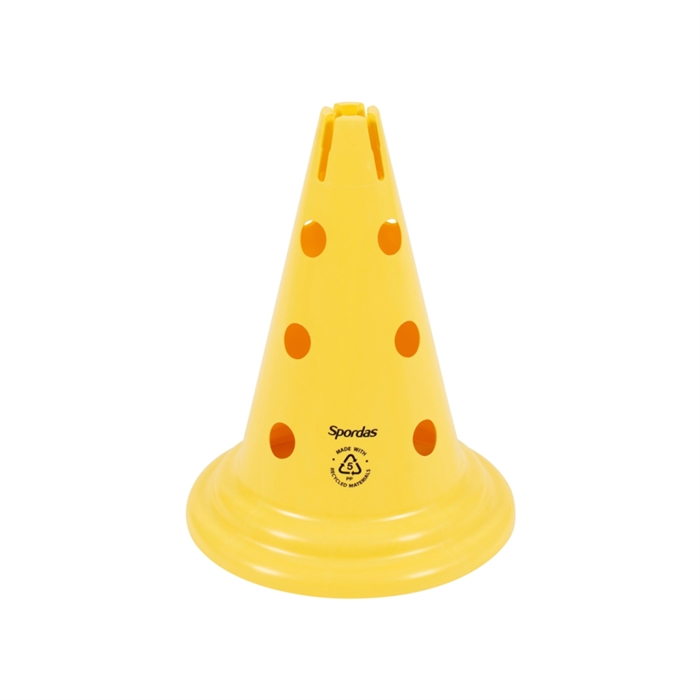 Kegle med huller – 30 cm gul