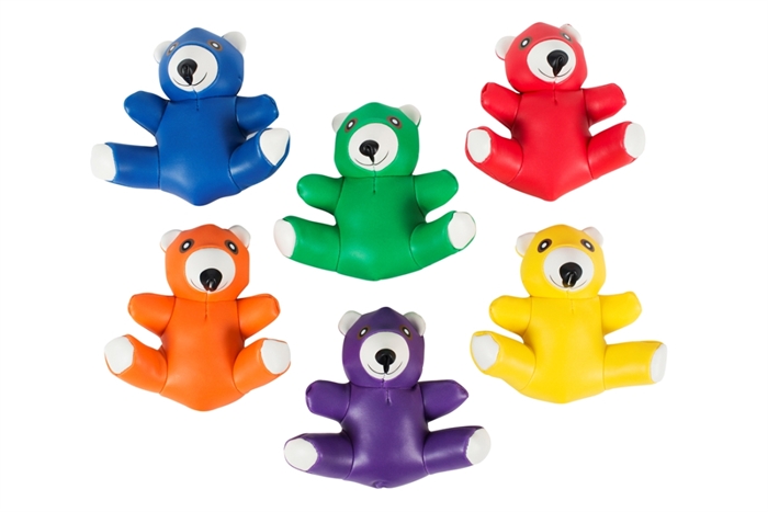 Bønneposer – bjørne, sæt med 6 farver