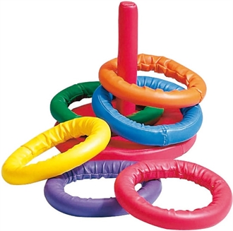 Blødt ringspil med regnbuefarver