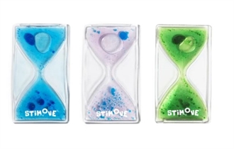 Timeglasformede gel-fidgets – sæt med 3