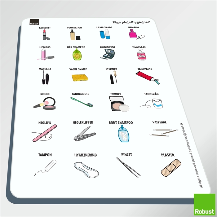 Pige hygiejne 2 - Piktogram ark