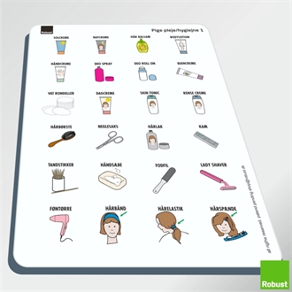 Pige hygiejne 3 - Piktogram ark