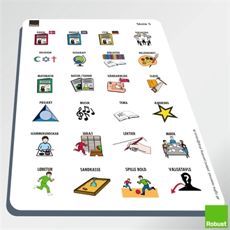 Skole 5 - Piktogram ark