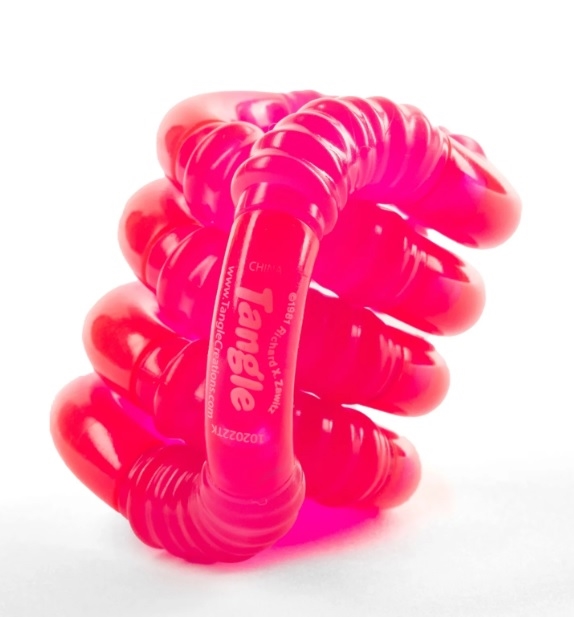Tangle Jr. Glow in the Dark - Guava - Sansestimulerende Fidget Toy
