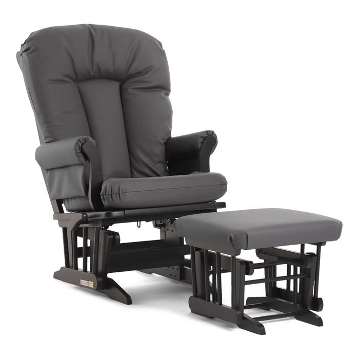 Trone Stolen ESPRESSO - gyngestol m. grå Kunstlæder/PU betræk