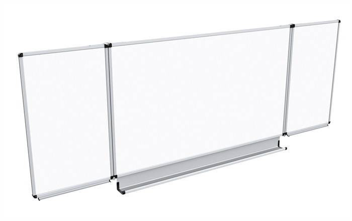 Foldbar magnetisk whiteboardtavle med 3 paneler