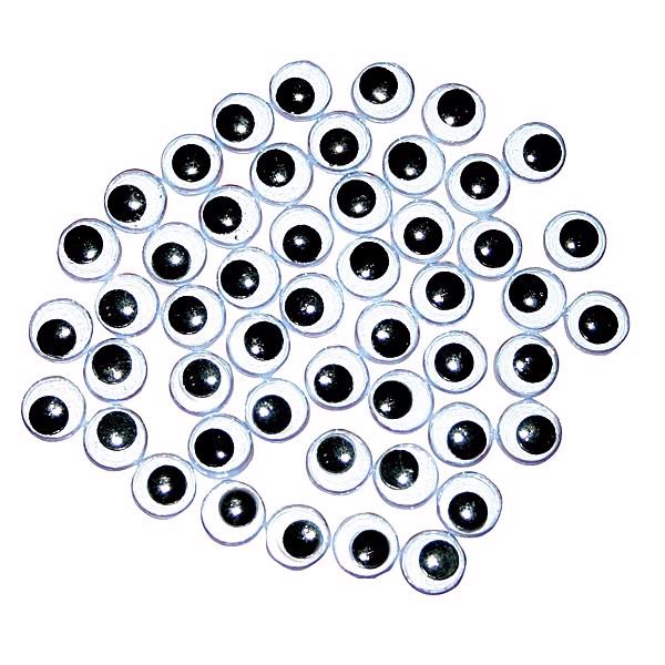 Googly øjne 8 mm, sort / hvid