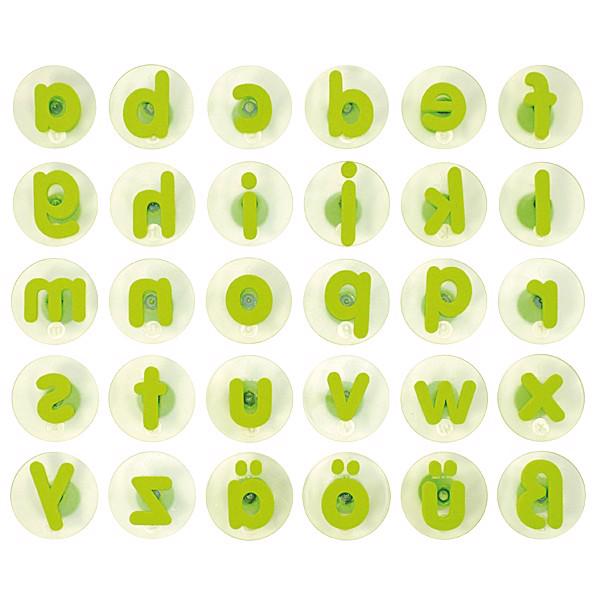 Kæmpe-stempler små bogstaver sæt med 30 grønne 