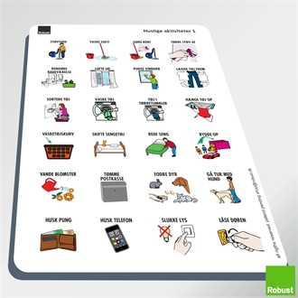 Huslige aktiviteter 1 - Piktogram ark
