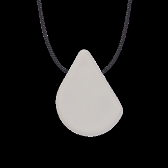 ARK Teardrop Small Chew Necklace Lysegrå
