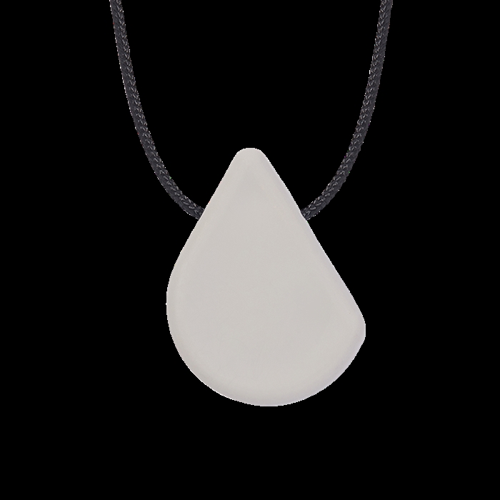 ARK Teardrop Small Chew Necklace Lysegrå